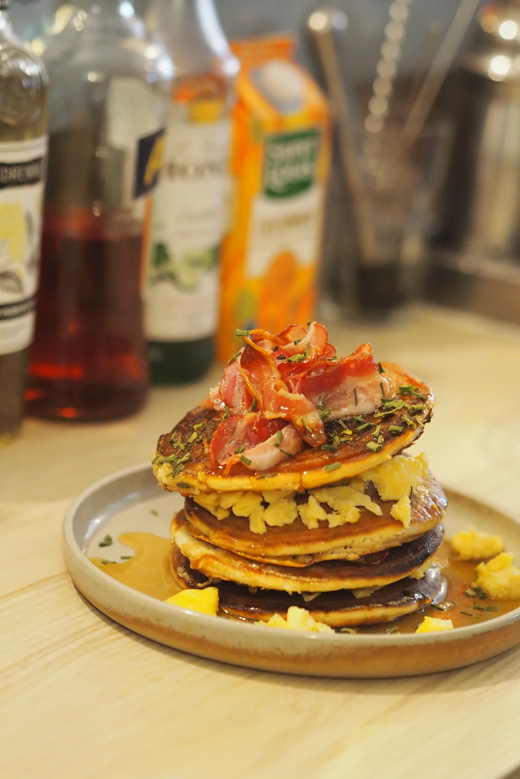 Pancakes salés garnis du Mandala Café